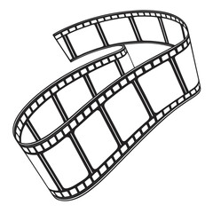 Fototapeta premium Trendy Film Strips with Empty Slots Isolated on White Background Vector Illustration