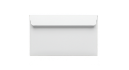 Isolated Open White Envelope Paper Object for Business Mail
