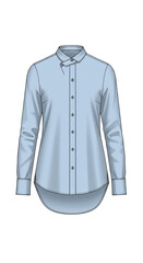 Isolated Light Blue Long Sleeve Shirt Apparel Garment Clothing