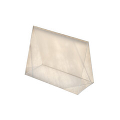 Paper tent mockup isolated on transparent background. for presentations, graphics, and web design projects.