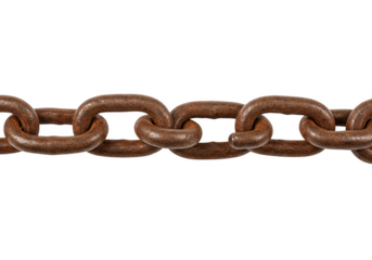 Isolated Rusty Chain Metal Link Iron Background Texture PNG