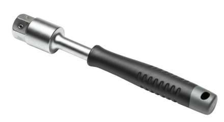 Isolated PNG of Silver Socket Wrench Tool for Mechanic Repair