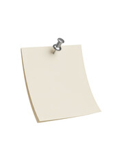 Isolated Sticky Note Pinned Office Business Memo Reminder