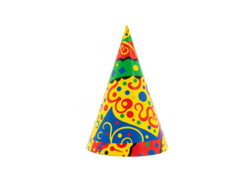 Isolated Party Hat Cone Colorful Celebration Birthday Transparent PNG
