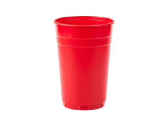 Isolated Red Plastic Cup Drink Disposable Beverage Transparent PNG