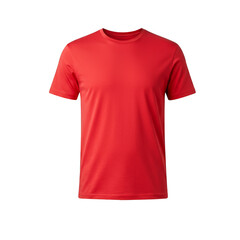 Isolated Red T Shirt Fashionable Apparel Clothing Template Design