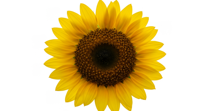 Isolated Transparent Sunflower a Bloom Floral Yellow Background