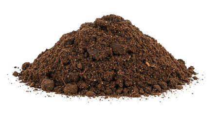 Pile Ground Coffee Powder Brown Texture Isolated Transparent Background