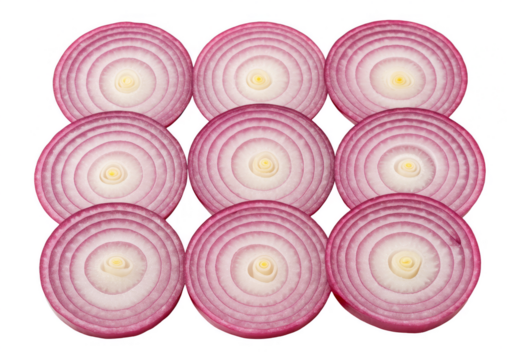 Isolated Sliced Red Onions Fresh Ingredient Healthy Food PNG - Powered by Adobe