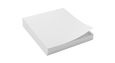 Isolated Stack of White Paper Sheets Note Business Office Mockup PNG