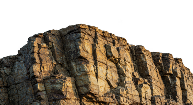 Isolated Stone Mountain Cliff Rock Texture Transparent Background