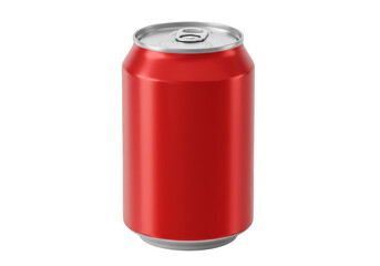 Red Aluminum Can Isolated Mockup Drink Beverage Blank Object Metal 3D
