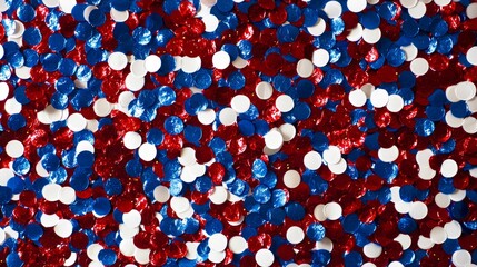 Perfect backdrop for patriotic events with a colorful confetti design.