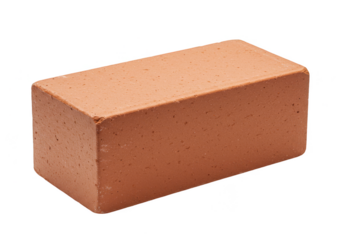Red Brick Building Material Isolated on Transparent Background