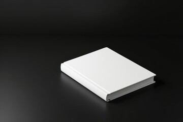 Blank White Book on Dark Surface A Clean, Simple, and Elegant Mockup for Design Projects