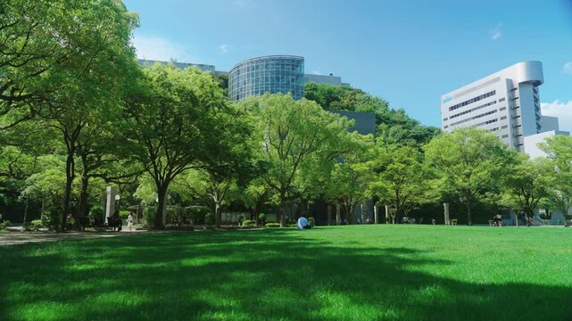 福岡県福岡市中央区西中洲天神中央公園芝生広場