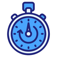 stopwatch blue style icon