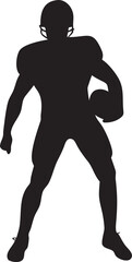 Silhouette Rugby player