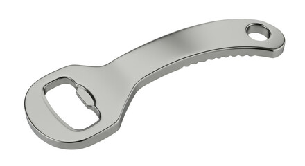 Silver Metal Bottle Opener Tool Drink Beer Isolated Transparent
