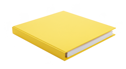 Isolated Yellow Book Standing for Education Knowledge and Information