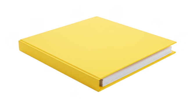 Isolated Yellow Book Standing for Education Knowledge and Information