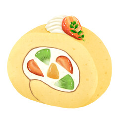 フルーツたっぷりロールケーキ