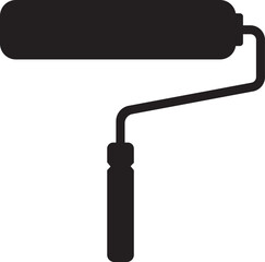 Silhouette Stylish Paint Brush