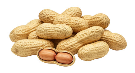 Pile of Shelled Peanuts Healthy Snack Isolated Transparent Background