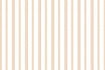 Seamless pastel light brown vertical stripe vector pattern with hand-drawn style. Soft and gentle design for fabric, baby products, packaging, and backgrounds.