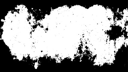Fototapeta premium Horizontal Grunge Splatter Frame with Black Ink Texture and Distressed Border Background