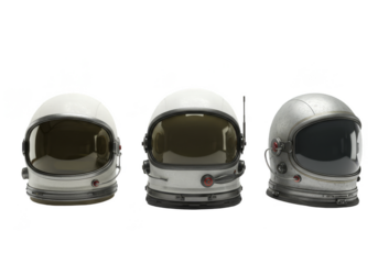 Retro Astronaut Helmet Transparent Background Space Exploration Discovery