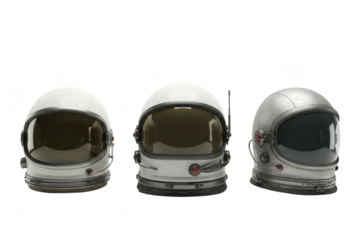 Retro Astronaut Helmet Transparent Background Space Exploration Discovery