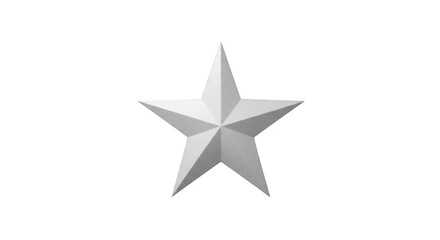 Obraz premium Silver Glitter Star Transparent Background Isolated Metallic Christmas