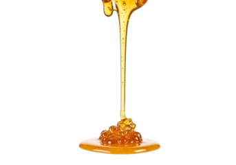 Transparent Background of Dripping Golden Honeycomb a Natural Sweetness
