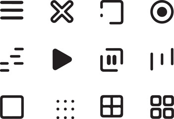 Media Control Icon Set

