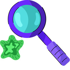 Cute cartoon magnifier illustration perfect for school and discovery themes