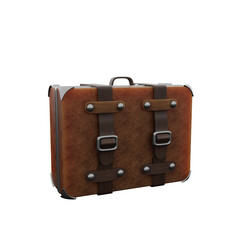 old brown suitcase