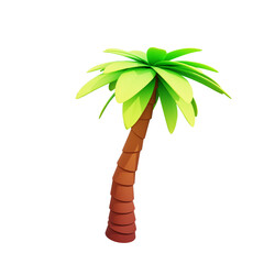 3d palm tree vector illustration