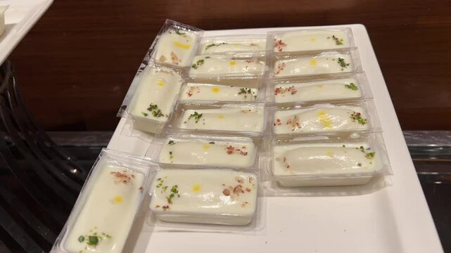 Rasmalai one of the finest Bengali sweets served in a restaurant in Kolkata
