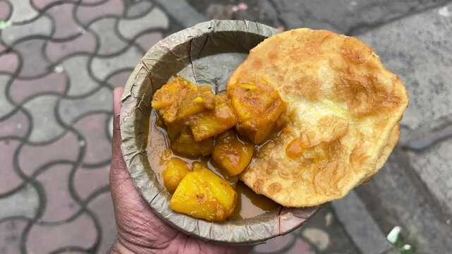 Radhavallabi, Bengali style Kachori prepared in Kolkata, India