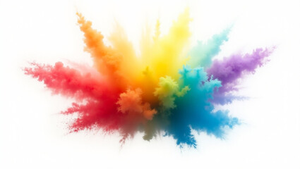 Abstract watercolor rainbow background with colorful paint splashes and artistic texture design for lgbt, party, celebration, festival, color run element