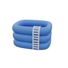 3d balloon pool illustration