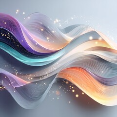 Abstract Modern Colorful Wavy Background with Light Streaks