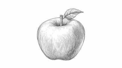 Detailed black and white drawing of an .