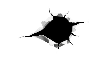 Hole and cracks isolated PNG with Transparent Background