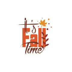 Hand-drawn autumn leaves collection and Autumn vector T-shirt design