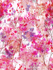 Seamless cherry blossom pattern design