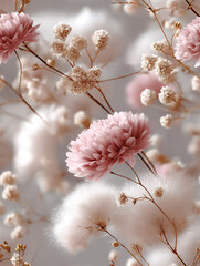 Seamless elegant beauty flowers pattern design