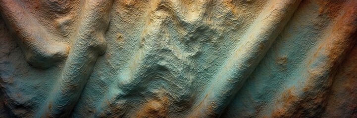Vintage Fabric Texture Deep Wrinkles and Faded Colors Tell a Story of Time and History.  A Rustic Textile Close-Up Evoking Nostalgia and a Bygone Era.