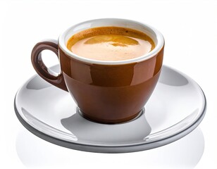 Espresso in a brown cup